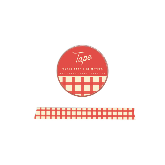 Red Gingham Washi Tape