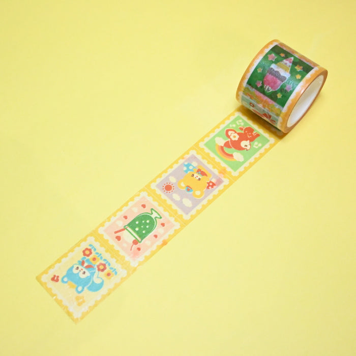 rainbowholic x Ochame Friends Washi Tape - Retro Stamp (Perforated)