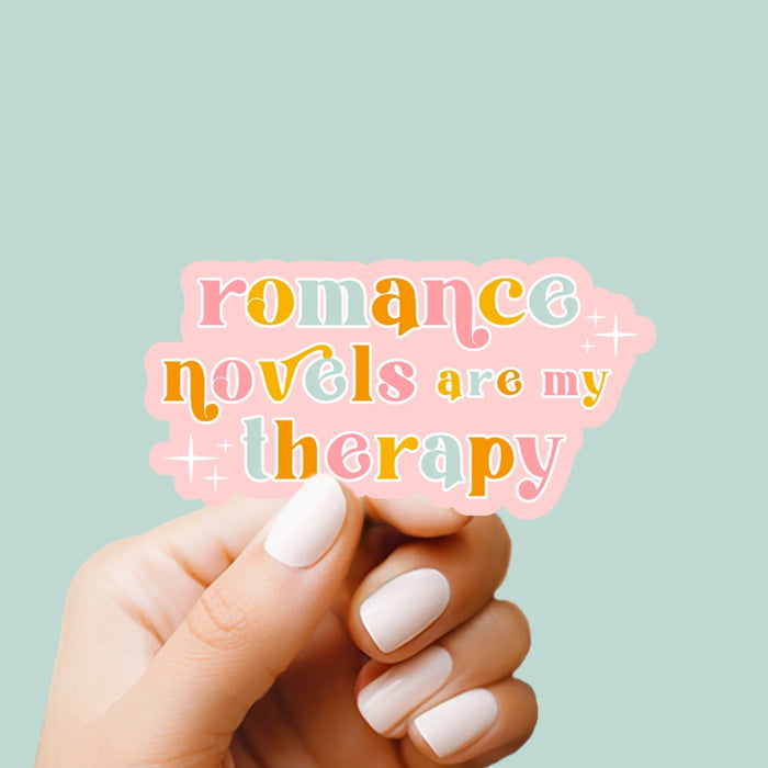 Romance Novels Are My Therapy Vinyl Sticker