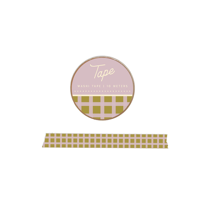 Green & Purple Gingham Washi Tape