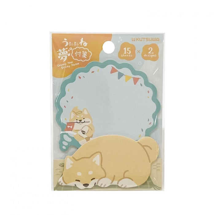 'Dreamy Nap' Sticky Note Set - Shiba Inu