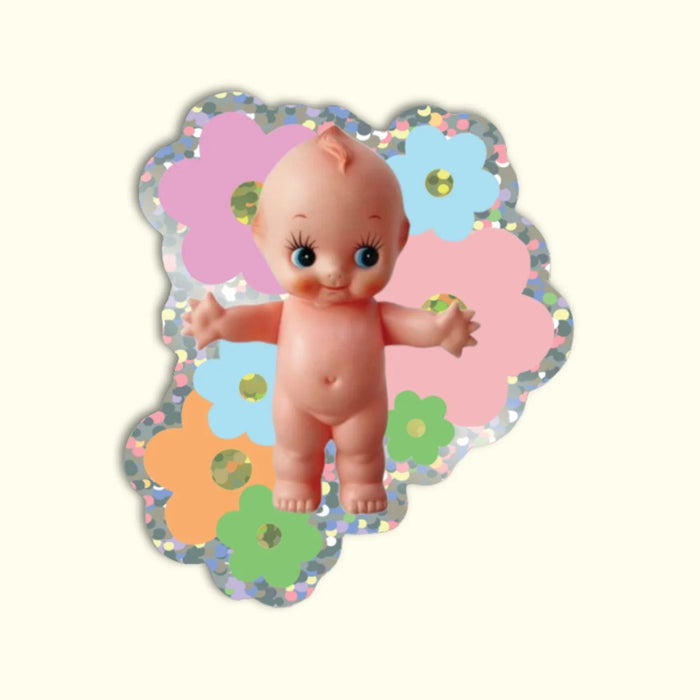 Kewpie Baby Glitter Vinyl Sticker