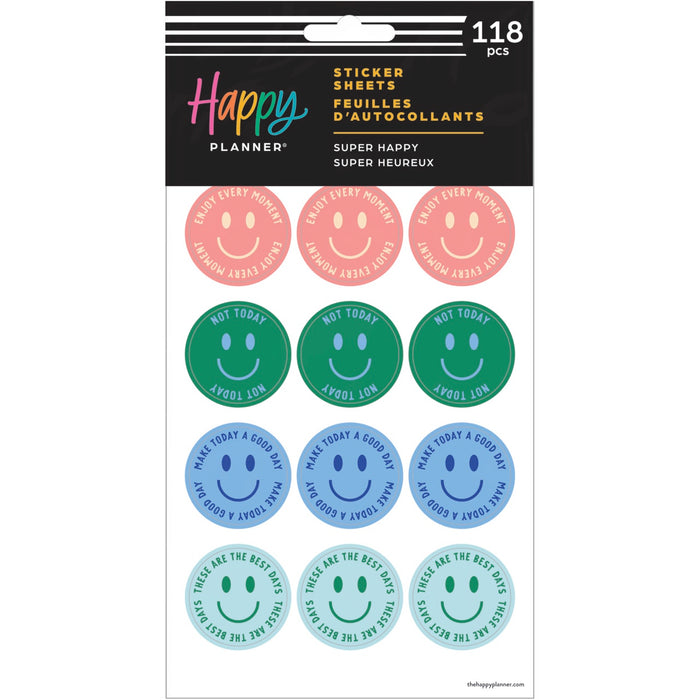 The Happy Planner 'Super Happy' Stickers - 5 Sheets