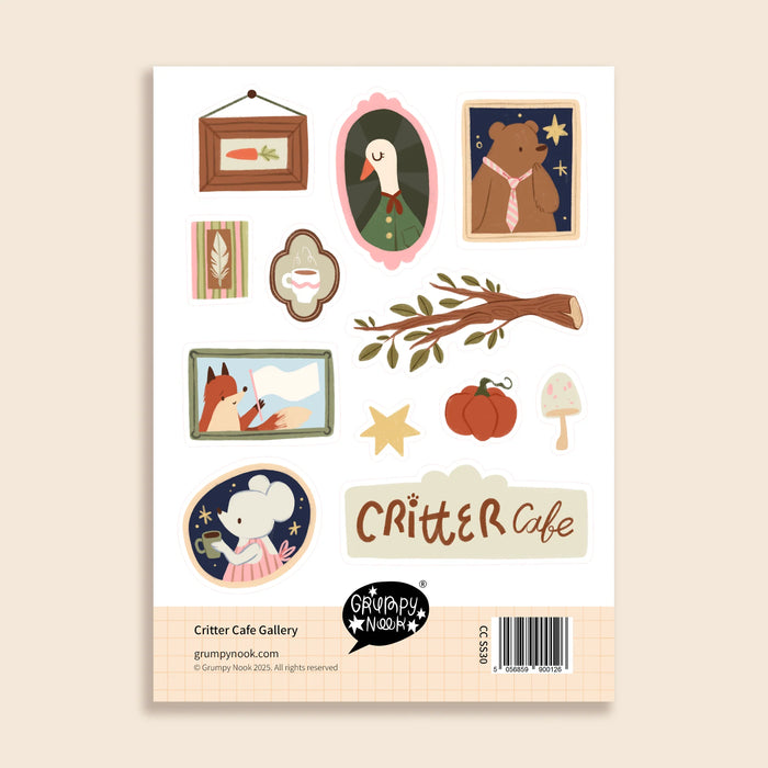 Critter Cafe Gallery Sticker Sheet