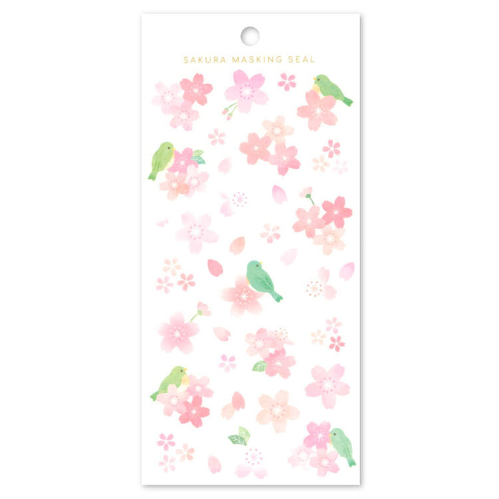 Washi Paper Stickers - Cherry Blossoms & Birds