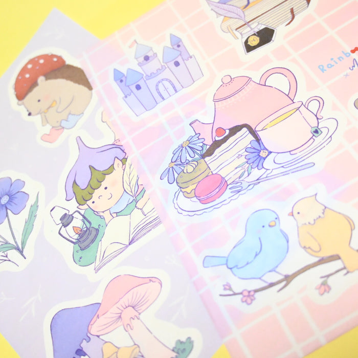 rainbowholic x Mandie Kuo A5 Washi Sticker Set - 2 Sheets - Fairy Tale