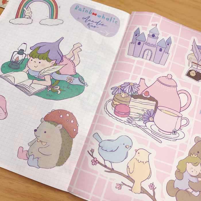 rainbowholic x Mandie Kuo A5 Washi Sticker Set - 2 Sheets - Fairy Tale