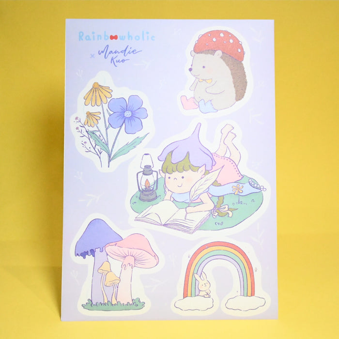 rainbowholic x Mandie Kuo A5 Washi Sticker Set - 2 Sheets - Fairy Tale