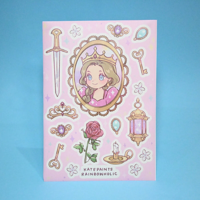 rainbowholic x Kate Paints A5 Washi Sticker Sheet - Princess