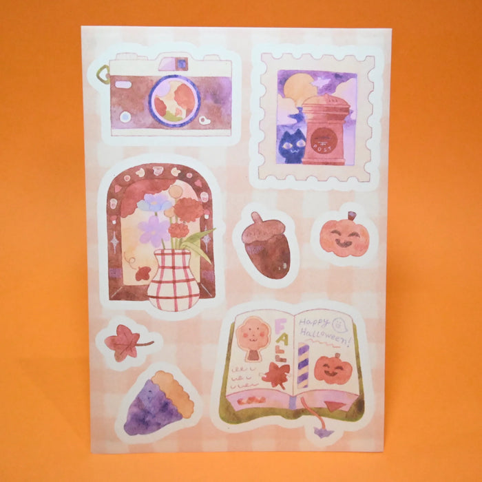 rainbowholic x Chichilittle A5 Washi Sticker Set - 2 Sheets - Autumn Crush