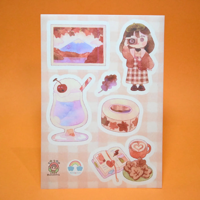 rainbowholic x Chichilittle A5 Washi Sticker Set - 2 Sheets - Autumn Crush