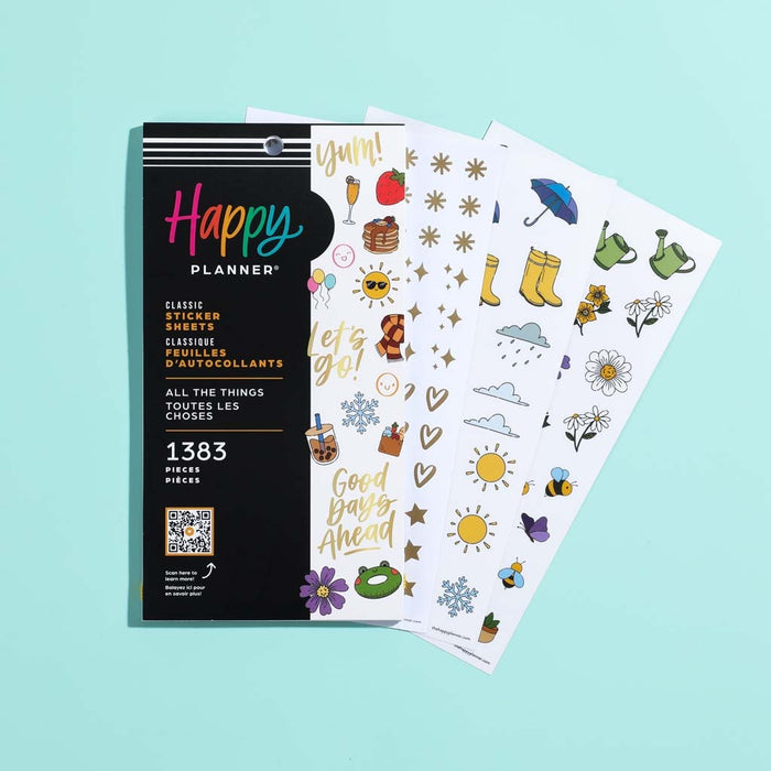 The Happy Planner CLASSIC Value Pack Stickers - All The Things Icons - 30 Sheets