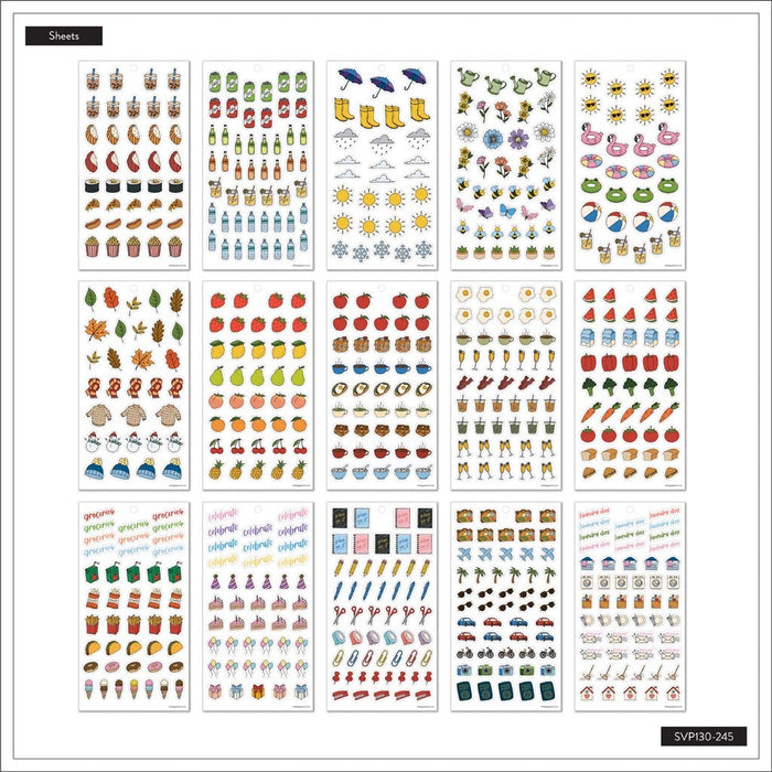 The Happy Planner CLASSIC Value Pack Stickers - All The Things Icons - 30 Sheets