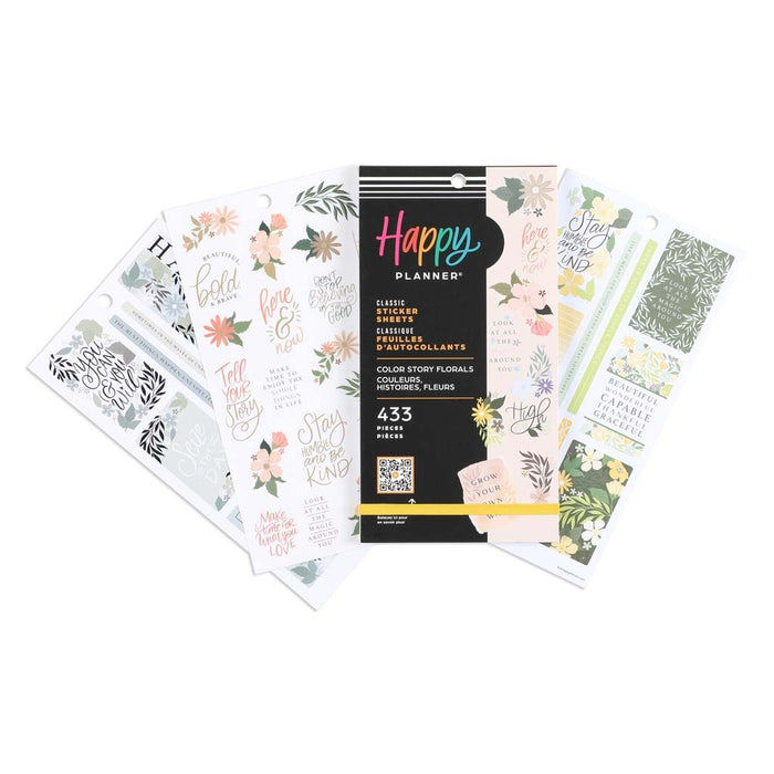 The Happy Planner CLASSIC Value Pack Stickers - Colour Story Florals - 30 Sheets
