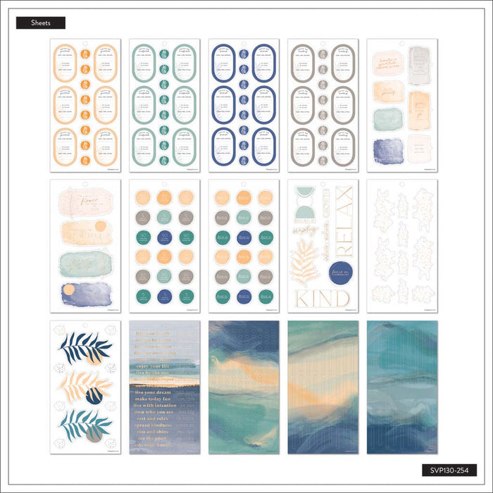 The Happy Planner CLASSIC Value Pack Stickers - Calm Life - 30 Sheets
