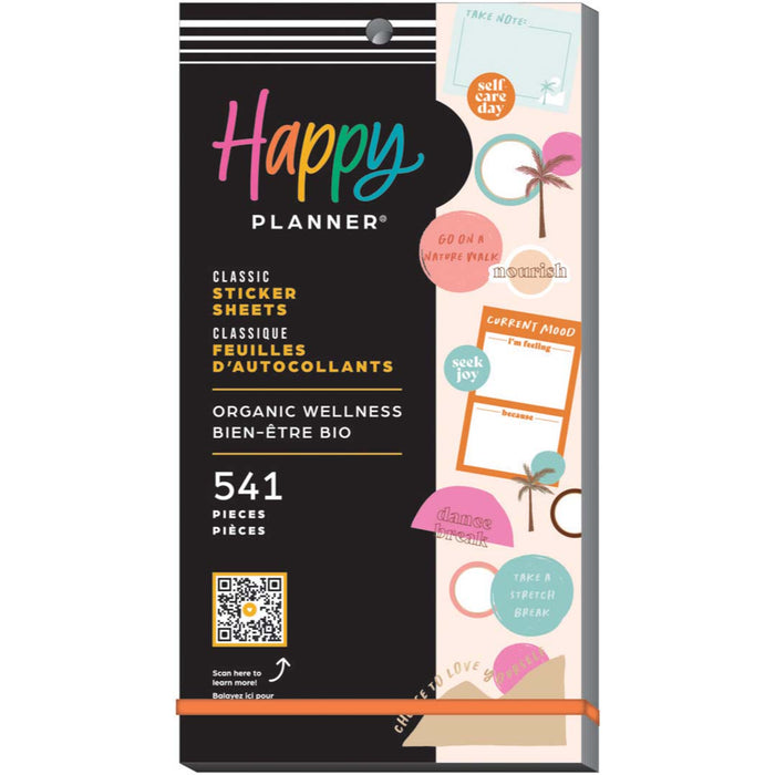 The Happy Planner CLASSIC Value Pack Stickers - Organic Wellness - 30 Sheets
