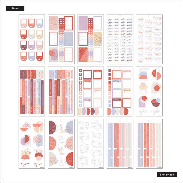 LAST STOCK! The Happy Planner CLASSIC Value Pack Stickers - Peony & Sky Faith - 30 Sheets