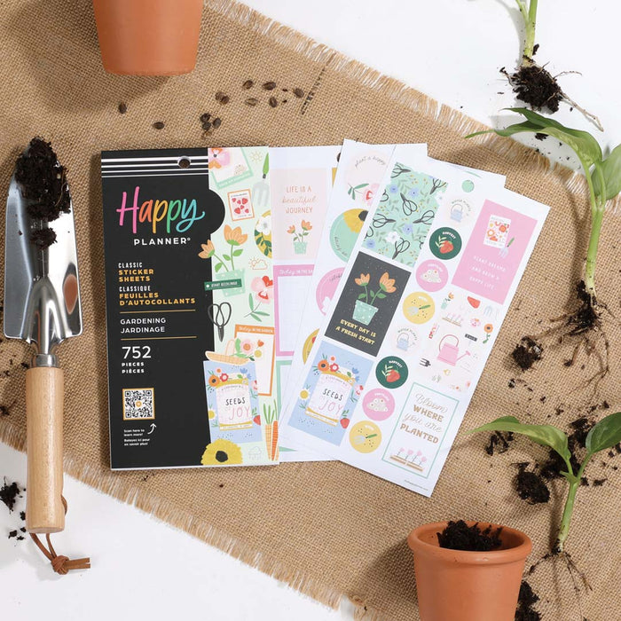 The Happy Planner CLASSIC Value Pack Stickers - Gardening - 30 Sheets