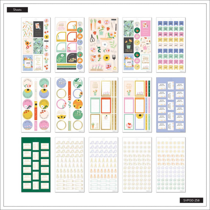 The Happy Planner CLASSIC Value Pack Stickers - Gardening - 30 Sheets