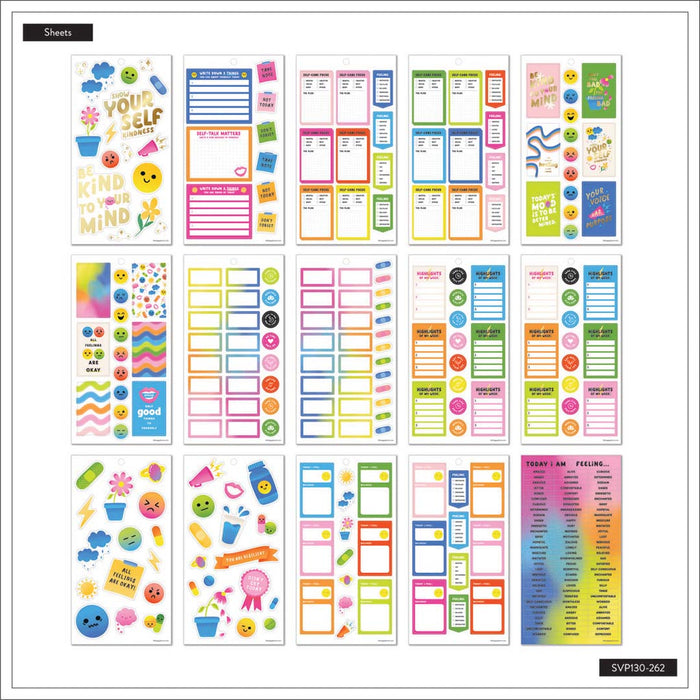 The Happy Planner CLASSIC Value Pack Stickers - Take Care Of You - 30 Sheets