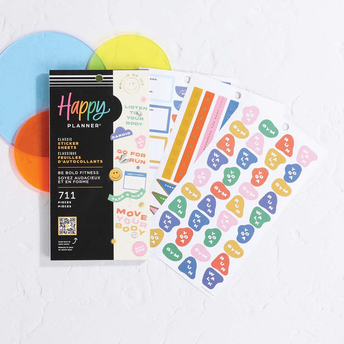 The Happy Planner CLASSIC Value Pack Stickers - Be Bold Fitness - 30 Sheets