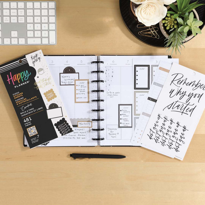 LAST STOCK! The Happy Planner x By Candace CLASSIC Value Pack Stickers - Bold & Free - 30 Sheets