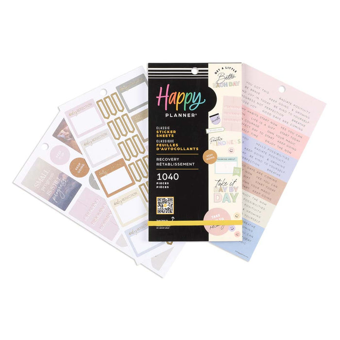 LAST STOCK! The Happy Planner CLASSIC Value Pack Stickers - Recovery - 30 Sheets