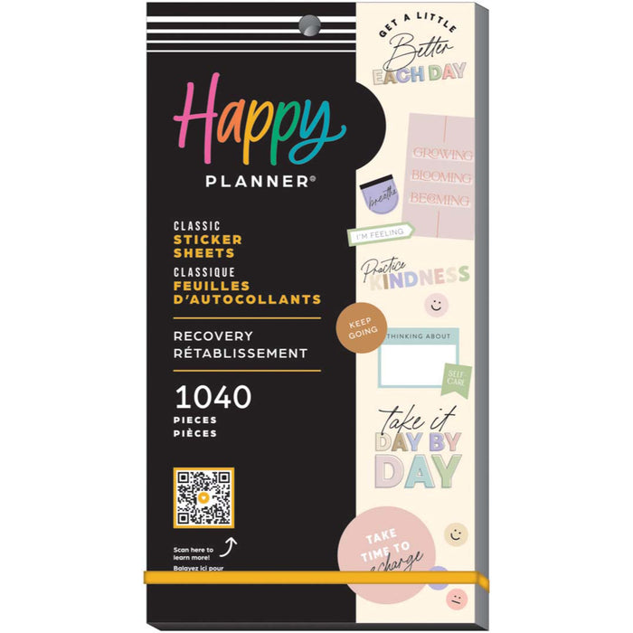 The Happy Planner CLASSIC Value Pack Stickers - Recovery - 30 Sheets