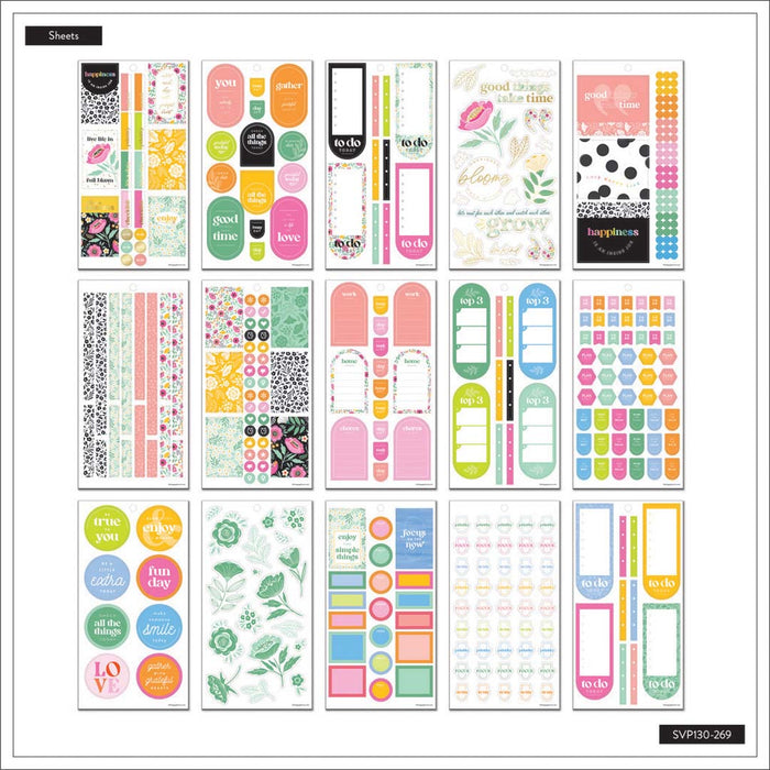 The Happy Planner CLASSIC Value Pack Stickers - Tiny Florals - 30 Sheets