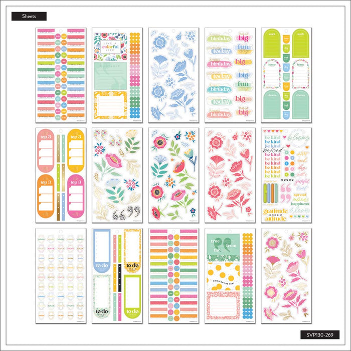 The Happy Planner CLASSIC Value Pack Stickers - Tiny Florals - 30 Sheets