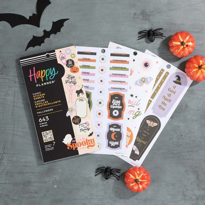 The Happy Planner CLASSIC Value Pack Stickers - Halloween - 30 Sheets