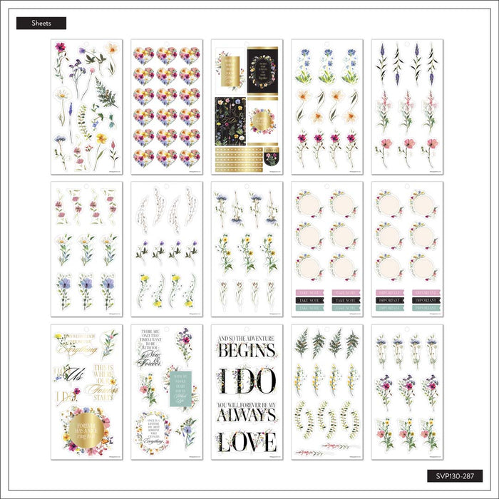 The Happy Planner BIG Value Pack Stickers - Blooming Romance - 30 Sheets