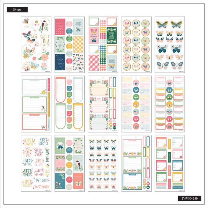 LAST STOCK! The Happy Planner CLASSIC Value Pack Stickers - Butterflies & Blooms Baby - 30 Sheets