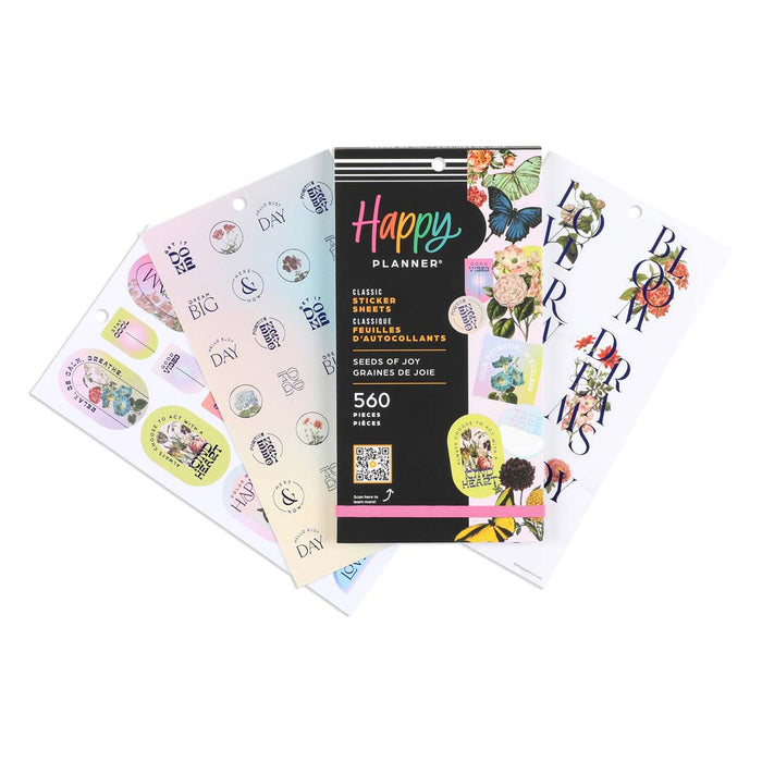 The Happy Planner CLASSIC Value Pack Stickers - Seeds of Joy - 30 Sheets