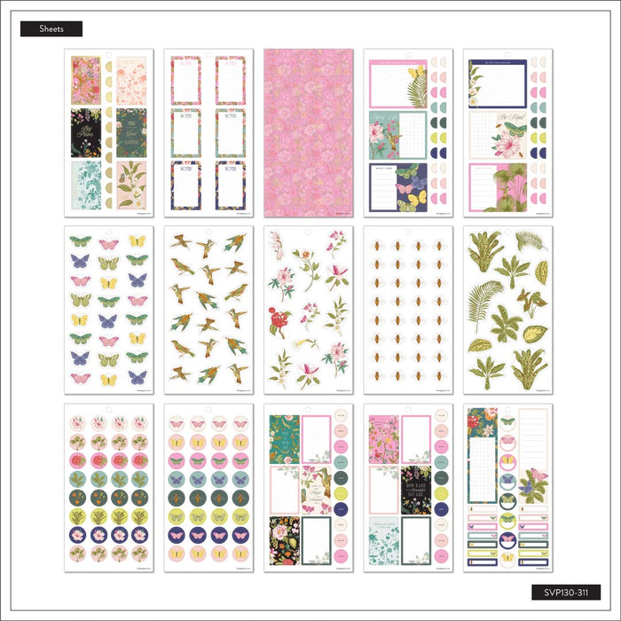The Happy Planner CLASSIC Value Pack Stickers - Feathers & Flowers - 30 Sheets