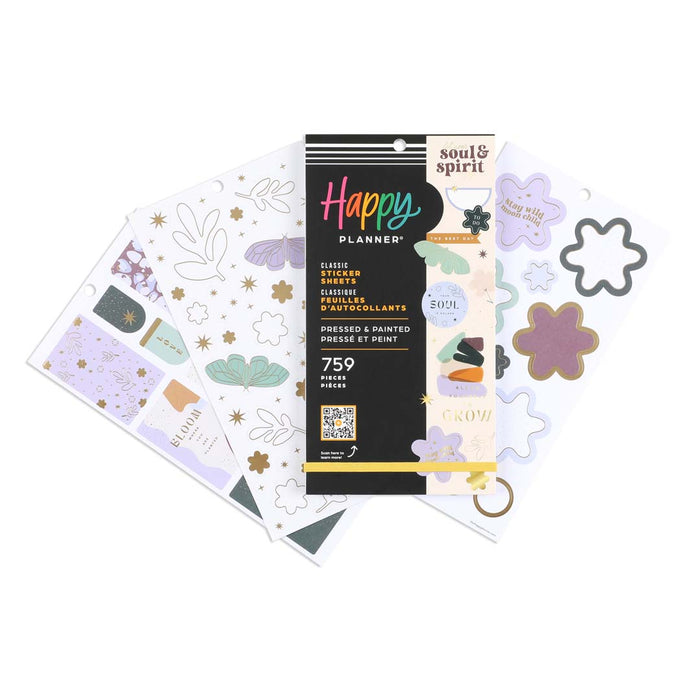 The Happy Planner CLASSIC Value Pack Stickers - Pressed & Painted - 30 Sheets
