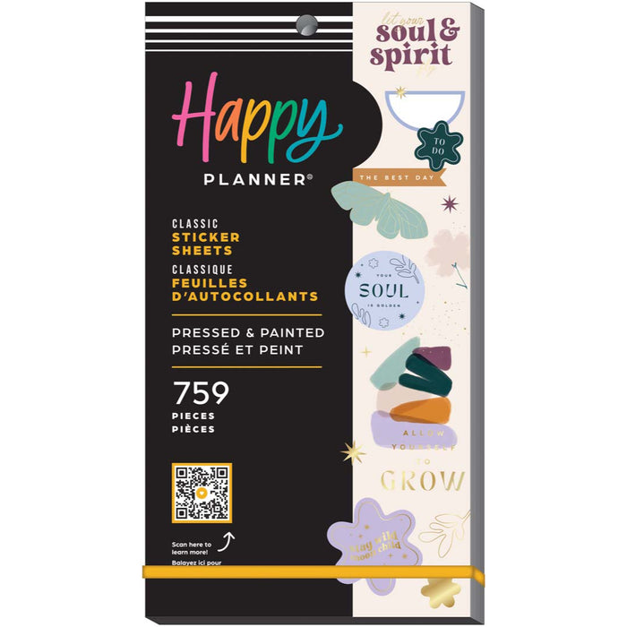 The Happy Planner CLASSIC Value Pack Stickers - Pressed & Painted - 30 Sheets