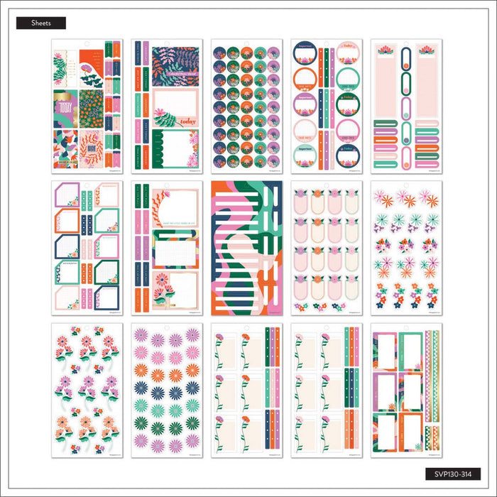 LAST STOCK! The Happy Planner CLASSIC Value Pack Stickers - Abstract Florals - 30 Sheets