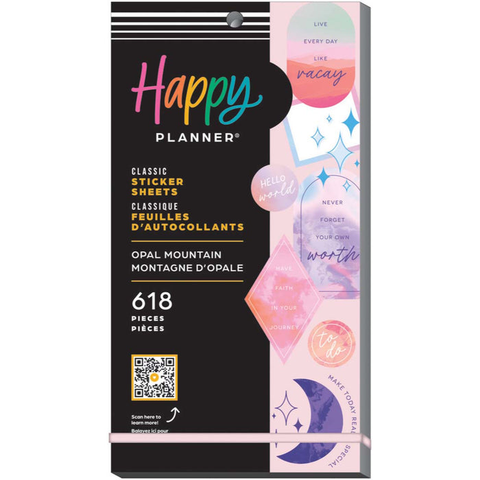 The Happy Planner CLASSIC Value Pack Stickers - Opal Mountain - 30 Sheets