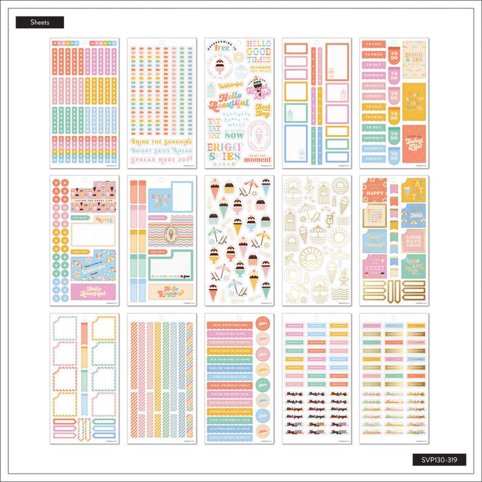 The Happy Planner CLASSIC Value Pack Stickers - Boardwalk Ice Cream - 30 Sheets