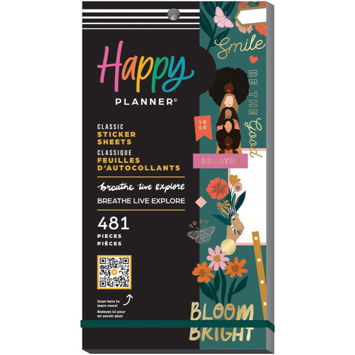 The Happy Planner CLASSIC Value Pack Stickers - Breathe Live Explore - 30 Sheets