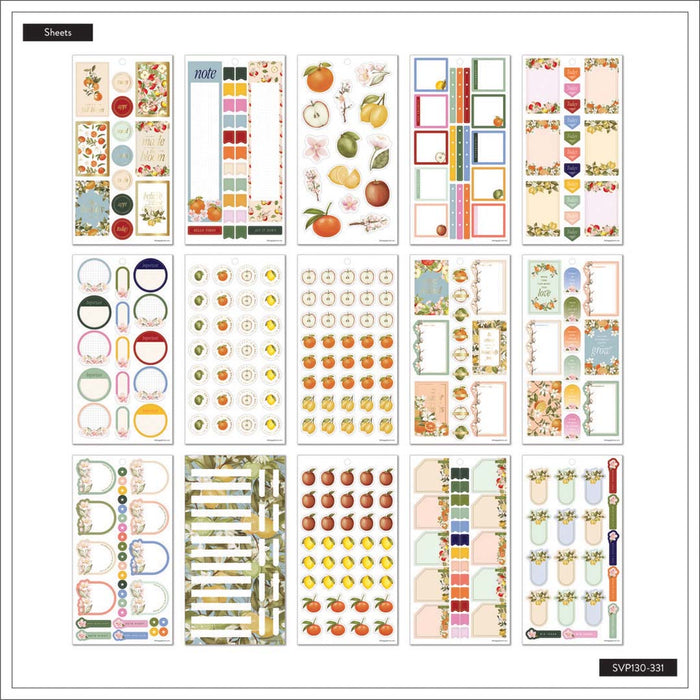 The Happy Planner CLASSIC Value Pack Stickers - Fruit & Flora - 30 Sheets