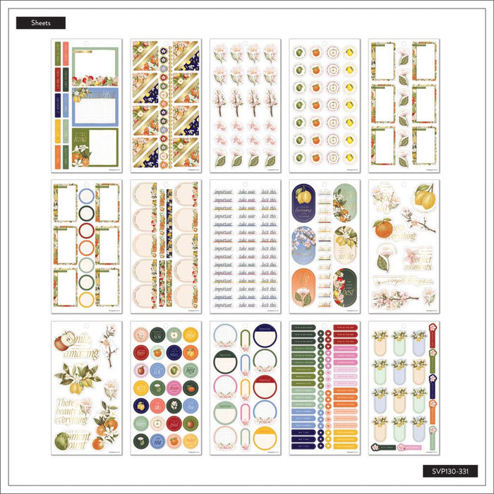 The Happy Planner CLASSIC Value Pack Stickers - Fruit & Flora - 30 Sheets