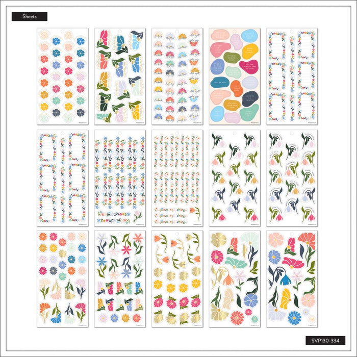 The Happy Planner CLASSIC Value Pack Stickers - Poppy Piping - 30 Sheets