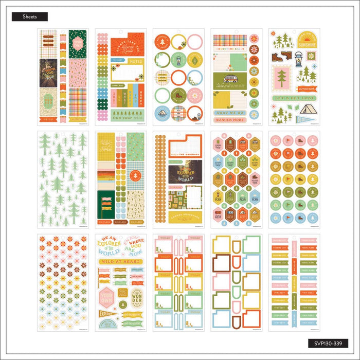 LAST STOCK! The Happy Planner CLASSIC Value Pack Stickers - Camp Nostalgia - 30 Sheets