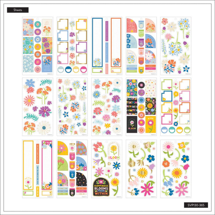 The Happy Planner CLASSIC Value Pack Stickers - Bright Florals - 30 Sheets
