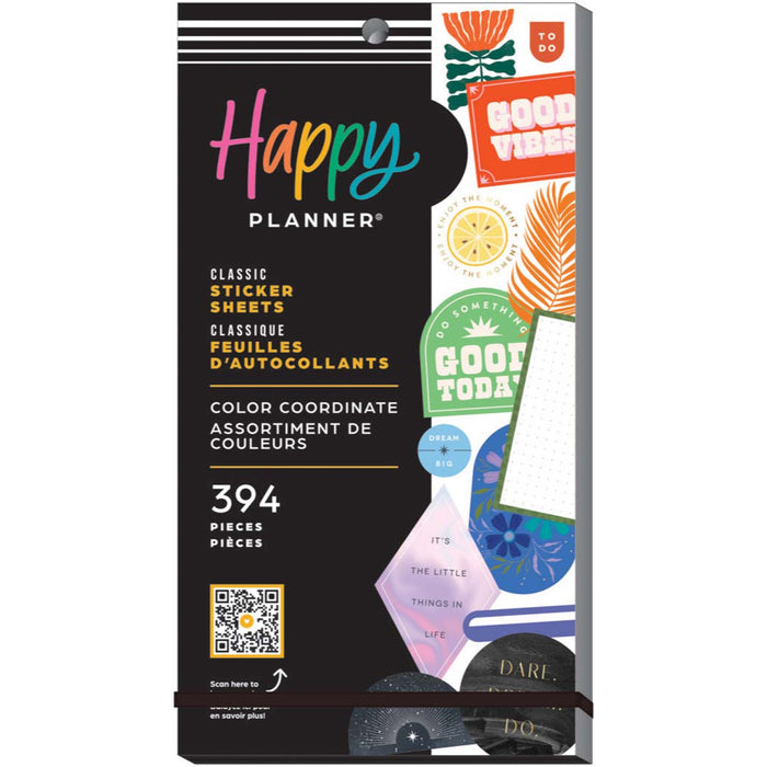 The Happy Planner CLASSIC Value Pack Stickers - Colour Coordinate - 30 Sheets