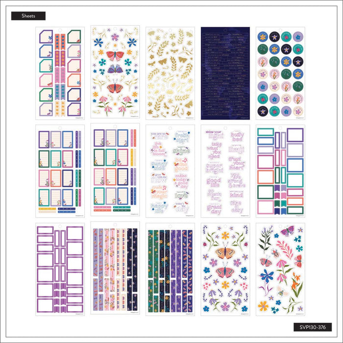 The Happy Planner MINI Value Pack Stickers - Midnight Botanical - 30 Sheets