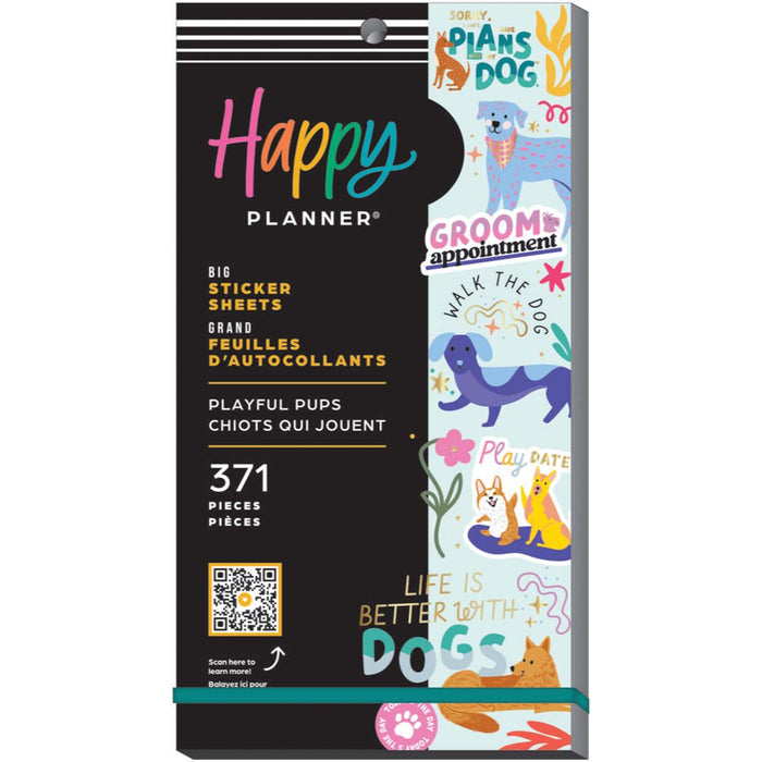 The Happy Planner BIG Value Pack Stickers - Playful Pups - 30 Sheets