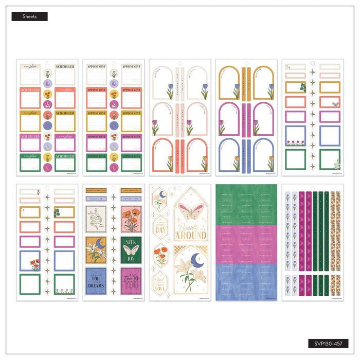 The Happy Planner CLASSIC Value Pack Stickers - Tinted Mosaic - 30 Sheets